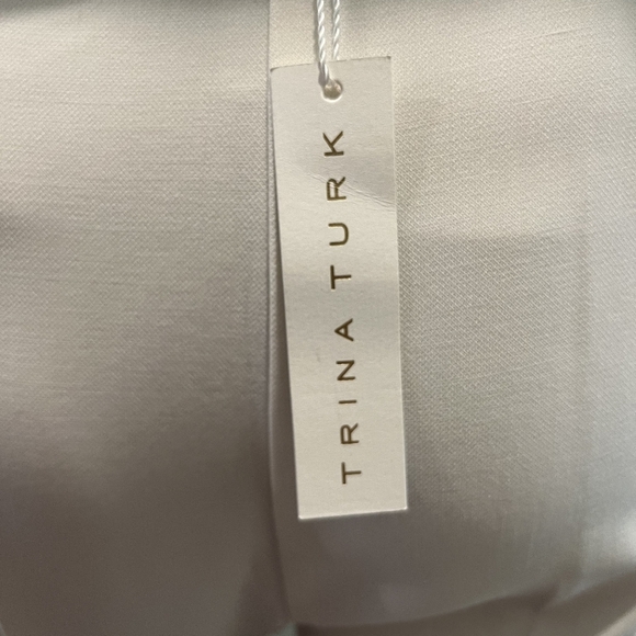 Trina Turk Norikko 2 White Pants With Black Stripe Size 12 NWT - Picture 15 of 16